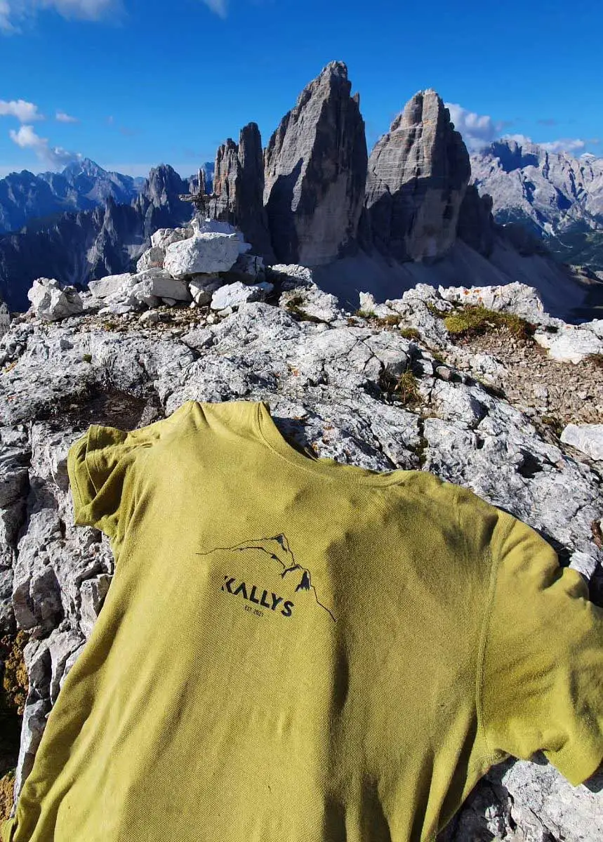 Kallys pánske merino tričko zelené s krátkym rukávom Dolomity